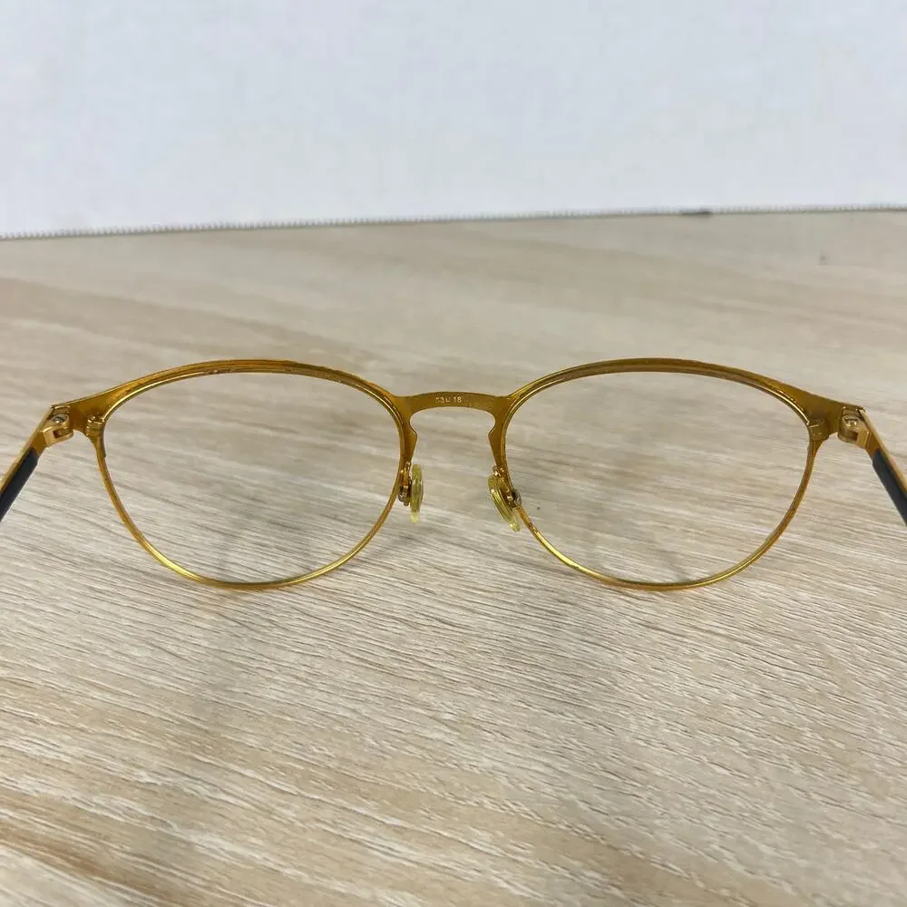 Ray-Ban RB6375 3051 Eyeglasses Gold Black Frames Only READ DESC 53-18-145